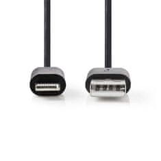 Nedis CCTB39650AL10 - Lightning Kábel| Apple Lightning 8pinový | USB-C Zástrčka | 1 m | Hliník / Strieborná