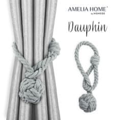 AmeliaHome Súprava úväzov za záves DAUPHIN 2 ks sivá