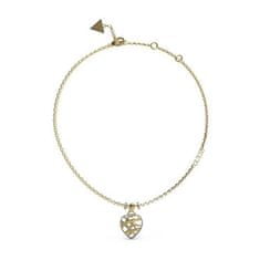 Guess Slušivý pozlátený náhrdelník so srdiečkom Heart Cage JUBN03099JWYGT/U