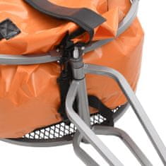 Vidaxl Cyklovozík na batožinu s taškou oranžovo-čierny