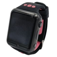 Klarion Detské čierno-ružové 4G smart hodinky E10-2023 48GB s bezkonkurenčnou výdržou batérie