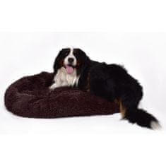 BB-Shop Pohodlný tmavohnedý plyšový pelech pre psov 100 cm