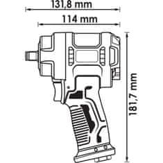Vigor Pneumatický rázový uťahovák 1/2", 1200 Nm - V5671N