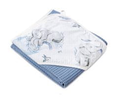 Inny Kúpací set uterák s kapucňou a 2 malé uteráky Eledreams Blue - RKK-Z3-WL-ELDB-J