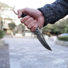 Oem Damaškový lovecký skladací nôž MASTERPIECE Nibori-Tmavo Hnedá KP26664
