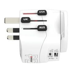 Skross Cestovný adaptér PRO Light USB AC30PD World, 7A max., USB A+C, PD 30W, UK+USA+Austrálie/ Čína