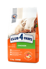 Club4Paws Premium pre mačiatka s kuracim mäsom 5 kg + Darček 4x kapsičky pre mačiatka 