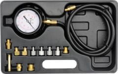 YATO Súprava na meranie kompresného tlaku oleja, 12ks, 0-35bar