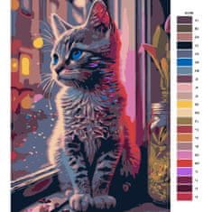 Malujsi Maľovanie podľa čísel - Mačka na okne - 40x60 cm, bez dreveného rámu