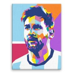 Malujsi Maľovanie podľa čísel - Messi 03 - 30x40 cm, bez dreveného rámu