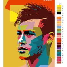 Malujsi Maľovanie podľa čísel - Neymar - 30x40 cm, bez dreveného rámu