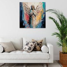 Malujsi Maľba podľa čísel - Abstraktná maľba anjela - 40x40 cm, plátno vypnuté na rám