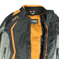 Cappa Racing Bunda moto AREZZO textilná čierna/oranžová (tlačená) M