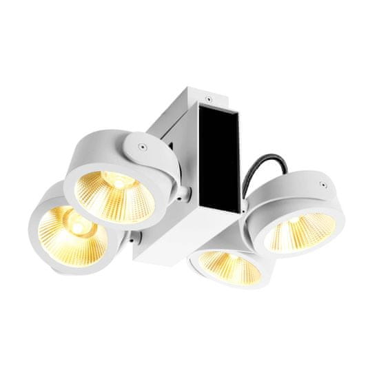 SLV BIG WHITE TEC KALU CW LED vnútorné nástenné a stropné nadstavbové svietidlo, quad, biela / čierna, 24 °, 3000K 1001434