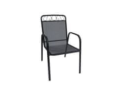VerDesign BABU záhradná kovová stolička, čierna