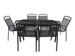VerDesign BABU záhradná kovová stolička, čierna