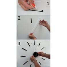 Flexistyle 3D Nalepovacie hodiny DIY ADMIRABLE L Sweep z54b-1, čierne 50-75cm