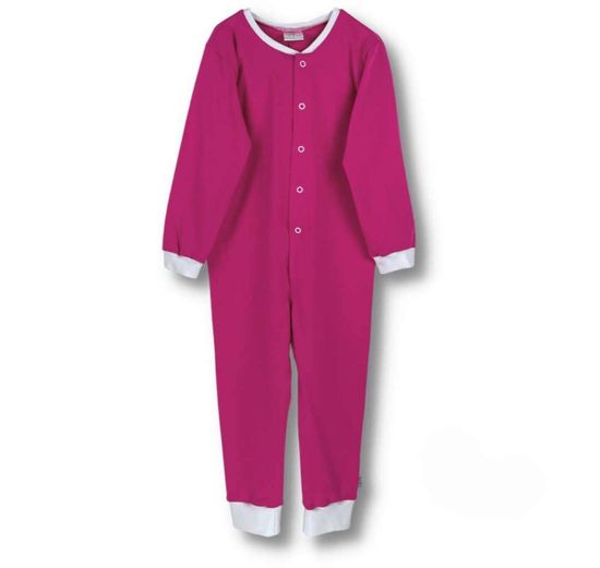 Oli&Oli Detské pyžamo - overal - tmavoružová farba