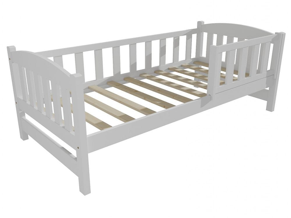 eoshop Detská posteľ DP 002 so zábranou (Rozmer: 80 x 190 cm, Farba dreva: farba biela)