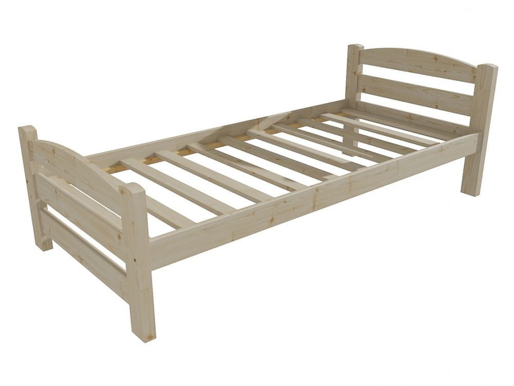 eoshop Detská posteľ DP 008 (Rozmer: 90 x 180 cm, Farba dreva: surové drevo)