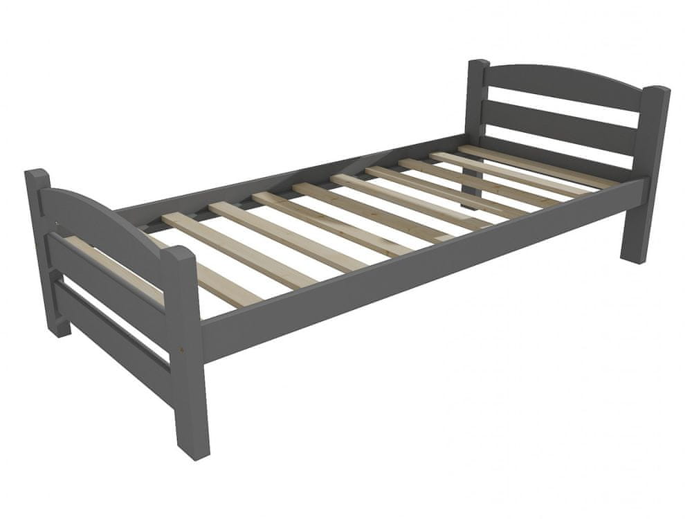 eoshop Detská posteľ DP 008 (Rozmer: 80 x 160 cm, Farba dreva: farba sivá)