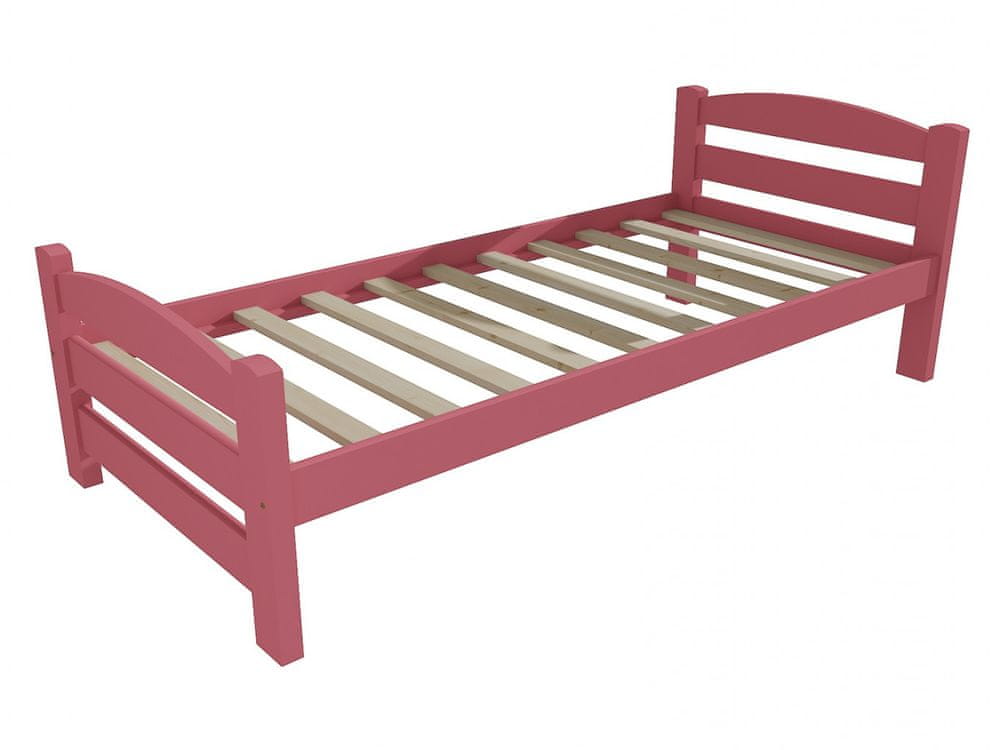 eoshop Detská posteľ DP 008 (Rozmer: 70 x 160 cm, Farba dreva: farba ružová)