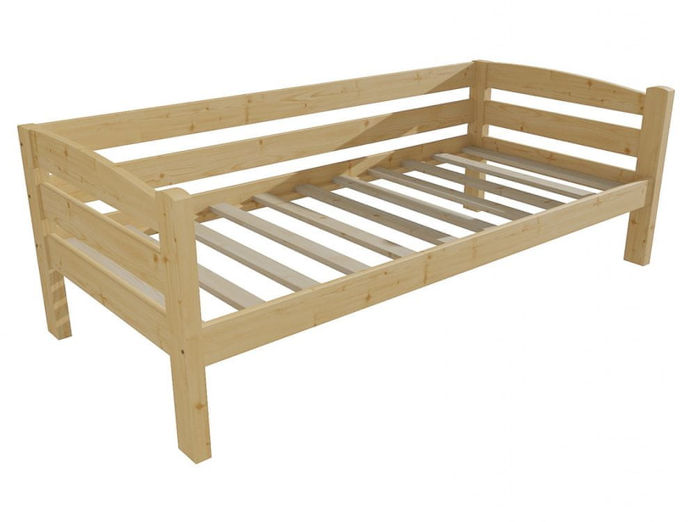 eoshop Detská posteľ DP 010 (Rozmer: 80 x 180 cm, Farba dreva: bezfarebný lak)
