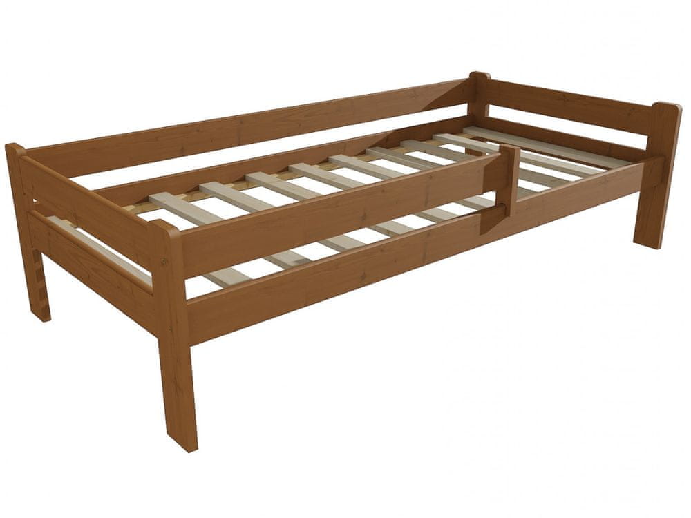 eoshop Detská posteľ DP 012 so zábranou (Rozmer: 80 x 180 cm, Farba dreva: morenie dub)
