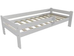 eoshop Detská posteľ DP 012 so zábranou (Rozmer: 80 x 200 cm, Farba dreva: farba biela)