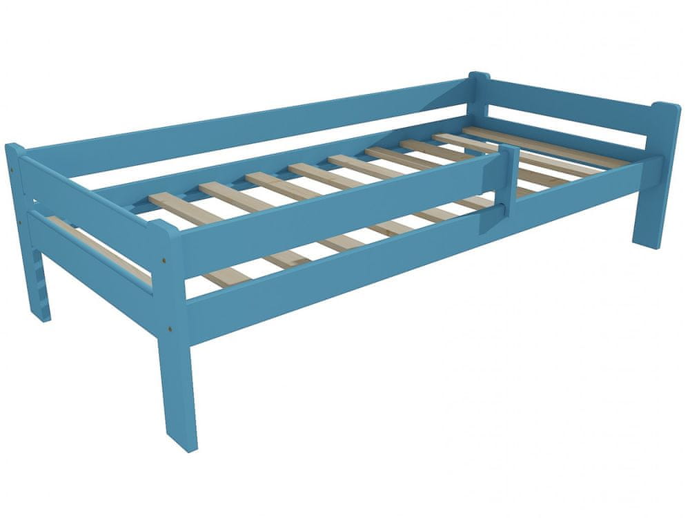 eoshop Detská posteľ DP 012 so zábranou (Rozmer: 70 x 160 cm, Farba dreva: farba modrá)