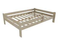 eoshop Detská posteľ DP 012 XL so zábranou (Rozmer: 160 x 200 cm, Farba dreva: surové drevo)