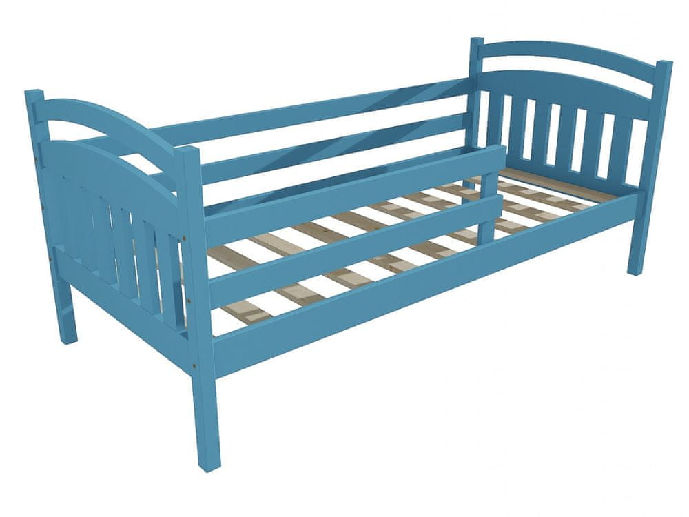 eoshop Detská posteľ DP 015 so zábranou (Rozmer: 90 x 200 cm, Farba dreva: farba modrá)