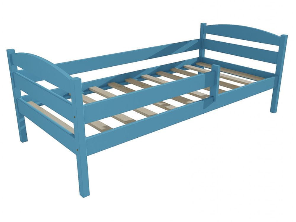 eoshop Detská posteľ DP 017 so zábranou (Rozmer: 90 x 170 cm, Farba dreva: farba modrá)
