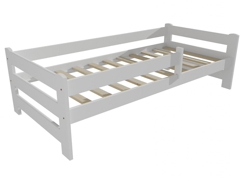 eoshop Detská posteľ DP 019 so zábranou (Rozmer: 70 x 160 cm, Farba dreva: farba biela)