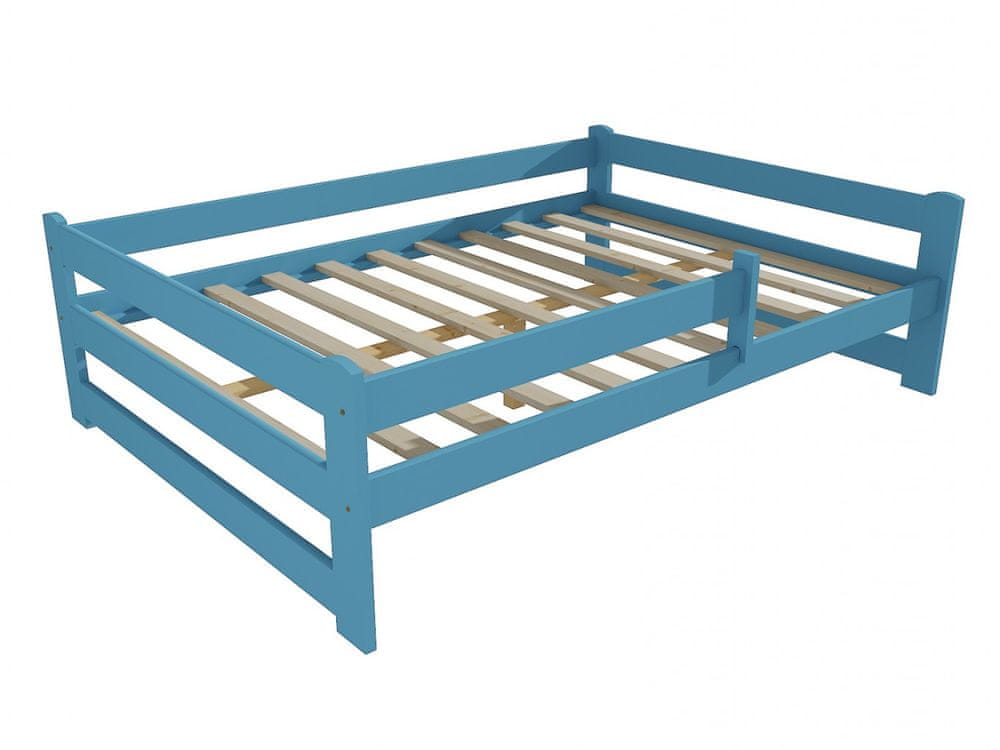 eoshop Detská posteľ DP 019 XL so zábranou (Rozmer: 120 x 200 cm, Farba dreva: farba modrá)