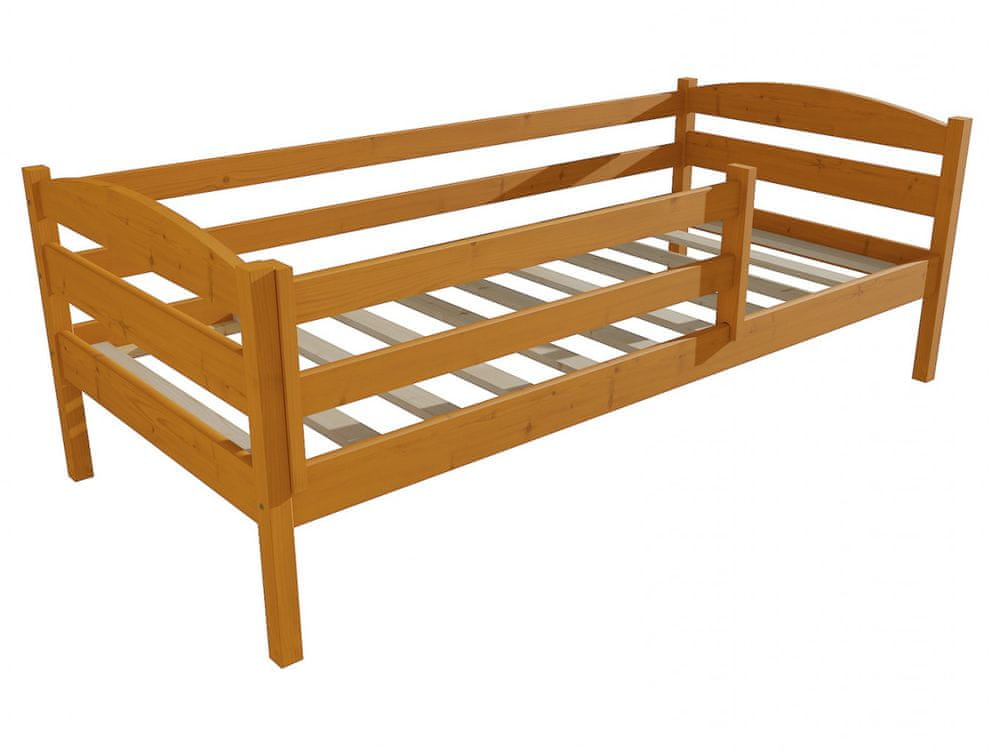 eoshop Detská posteľ DP 020 so zábranou (Rozmer: 90 x 180 cm, Farba dreva: morenie jelša)