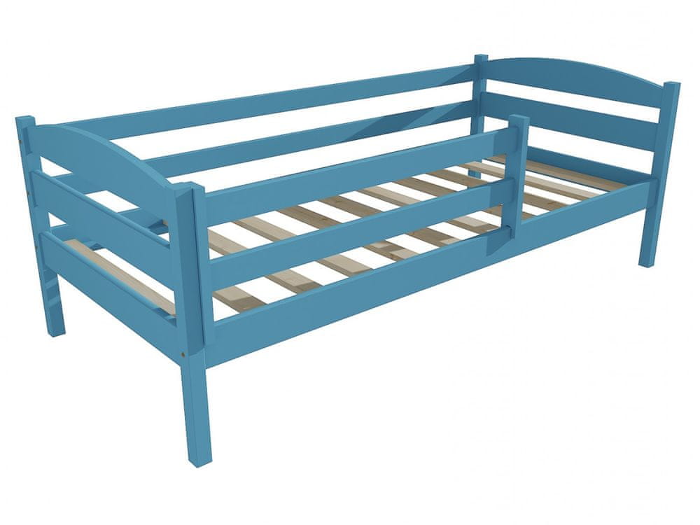 eoshop Detská posteľ DP 020 so zábranou (Rozmer: 80 x 190 cm, Farba dreva: farba modrá)
