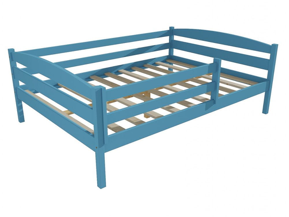 eoshop Detská posteľ DP 020 XL so zábranou (Rozmer: 120 x 200 cm, Farba dreva: farba modrá)