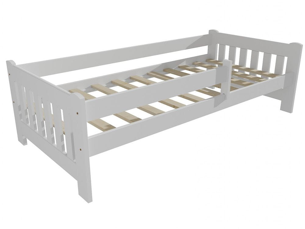 eoshop Detská posteľ DP 022 so zábranou (Rozmer: 80 x 190 cm, Farba dreva: farba biela)