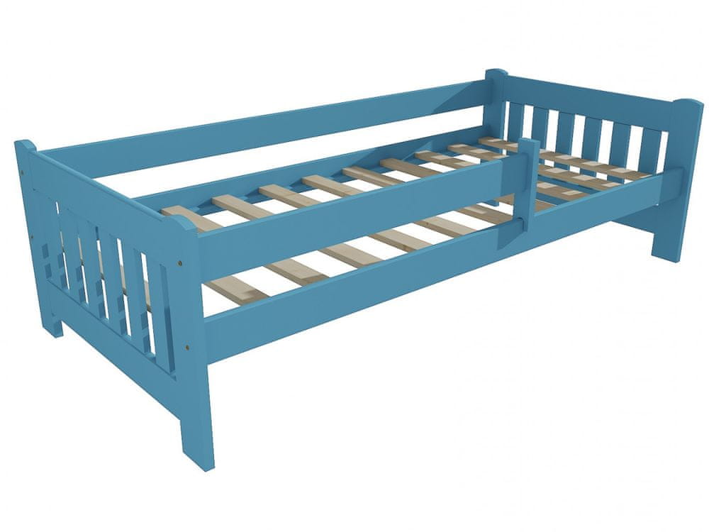 eoshop Detská posteľ DP 022 so zábranou (Rozmer: 90 x 180 cm, Farba dreva: farba modrá)