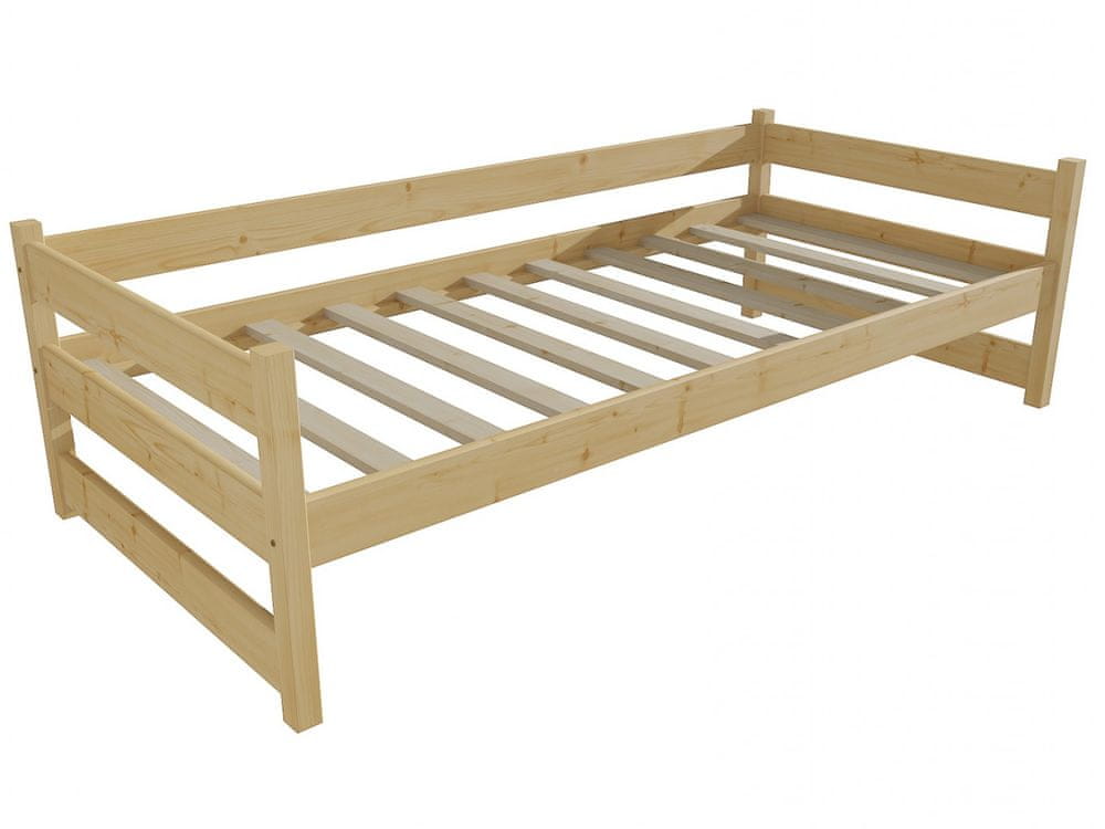 eoshop Detská posteľ DP 023 (Rozmer: 90 x 200 cm, Farba dreva: bezfarebný lak)