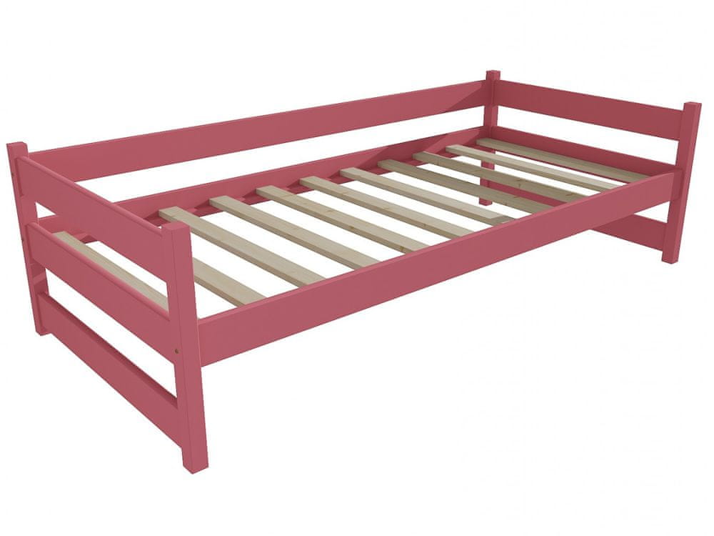 eoshop Detská posteľ DP 023 (Rozmer: 90 x 180 cm, Farba dreva: farba ružová)