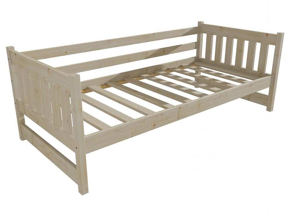 eoshop Detská posteľ DP 024 (Rozmer: 80 x 160 cm, Farba dreva: surové drevo)