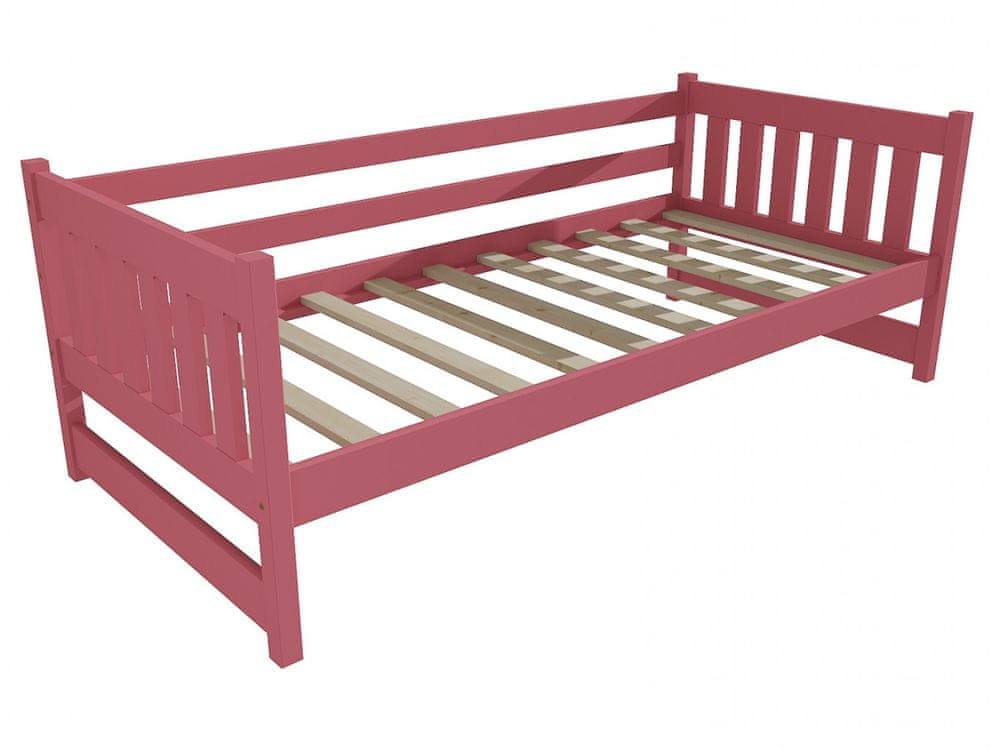 eoshop Detská posteľ DP 024 (Rozmer: 80 x 160 cm, Farba dreva: farba ružová)