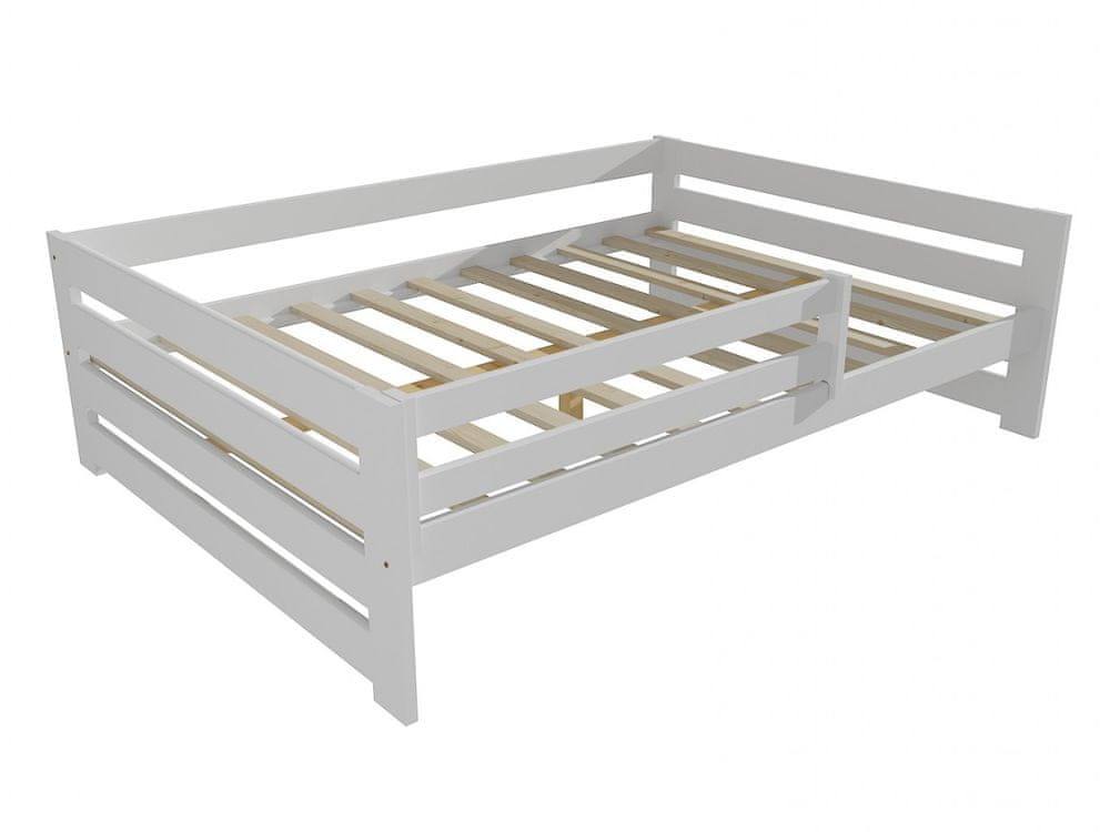 eoshop Detská posteľ DP 025 XL so zábranou (Rozmer: 120 x 200 cm, Farba dreva: farba biela)