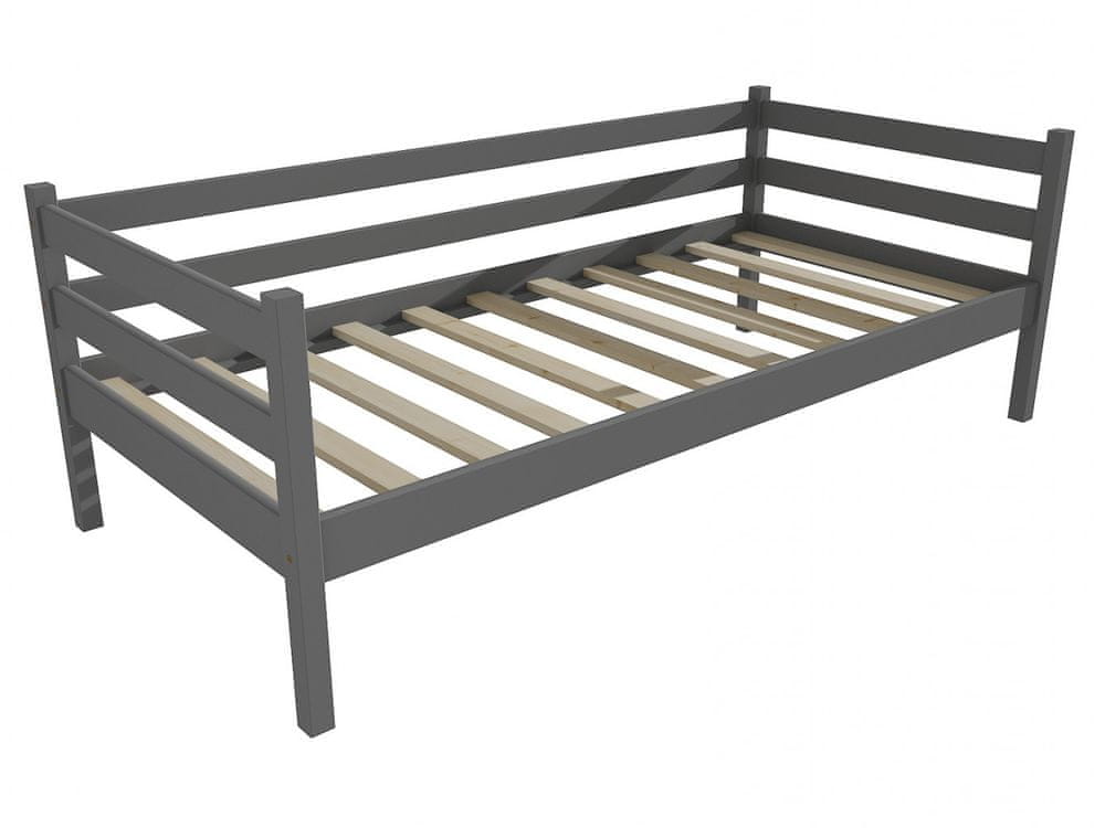 eoshop Detská posteľ DP 028 (Rozmer: 70 x 160 cm, Farba dreva: farba sivá)
