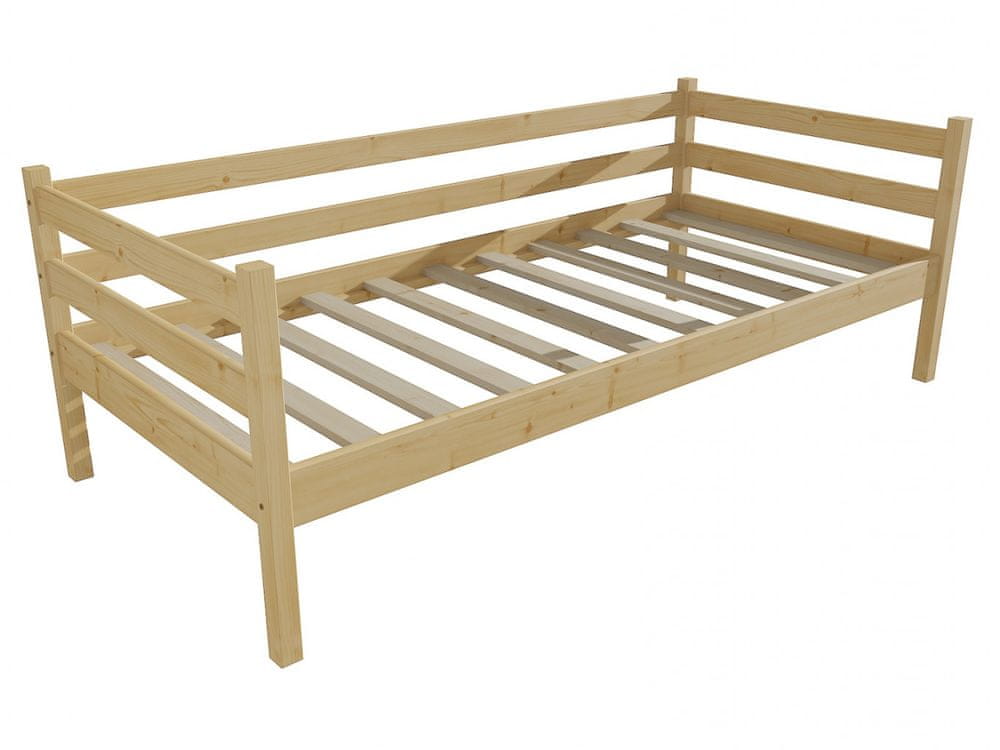 eoshop Detská posteľ DP 028 (Rozmer: 90 x 180 cm, Farba dreva: bezfarebný lak)