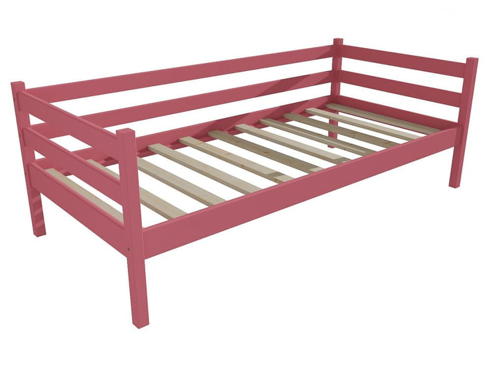 eoshop Detská posteľ DP 028 (Rozmer: 70 x 160 cm, Farba dreva: farba ružová)