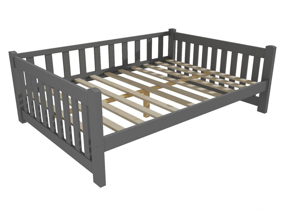 eoshop Detská posteľ DP 035 XL (Rozmer: 120 x 200 cm, Farba dreva: farba sivá)