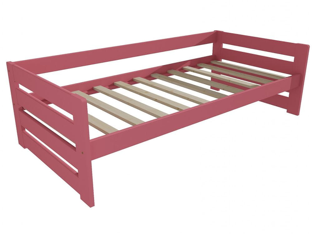 eoshop Detská posteľ M 002 NEW* (Rozmer: 70 x 160 cm, Farba dreva: farba ružová)